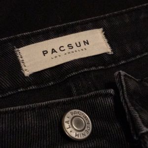 PacSun black high rise jean shorts